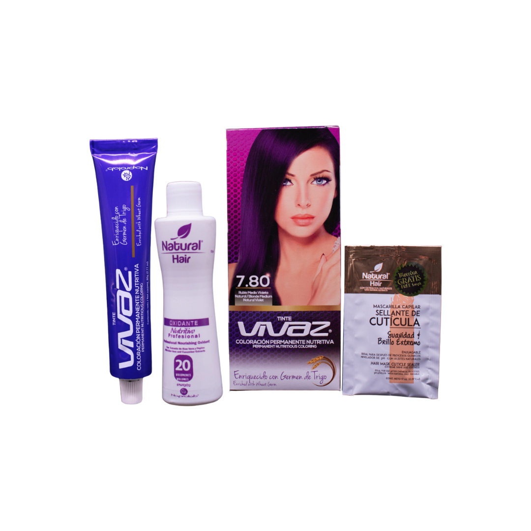 Kit Tinte 780 | Rubio Medio Violeta Natural Kit Tinte 780 | Rubio Medio Violeta Natural