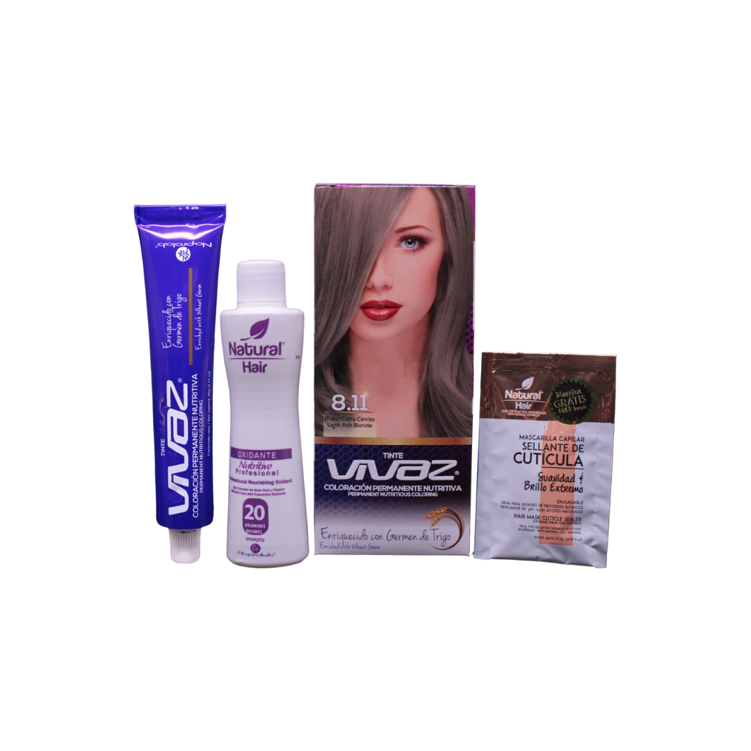 Kit Tinte 811 | Rubio Claro Cenizo Kit Tinte 811 | Rubio Claro Cenizo